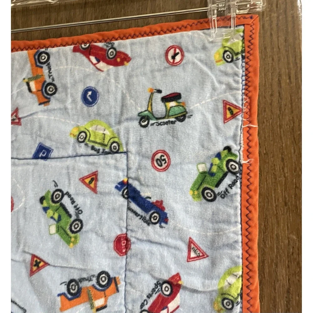 Baby Blanket Chicago Bears Cars Trucks‎ Crib Quilt Handmade 28 x 38